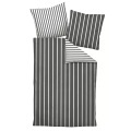 Janine - Bettwäsche  1er Pack-MODERN-CLASSIC, Modern Classic Gestreifte Wende-Satin-Bettwäsche, 135 x 200 cm, Multicolor