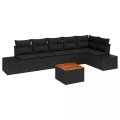 VidaXL - Garten-sofa poly-rattan, One Size, Schwarz