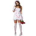 Frauenkostüm Sexy Gruselbraut Weiss