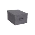 BIGSO - Aufbewahrungsbox SOLNA - Textil - dunkelgrau - 30/40/22 cm