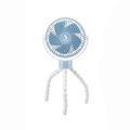 Wiederaufladbarer Mini-Ventilator mit flexiblen Silikonbeinen und LED-Leuchten Wiederaufladbarer Mini-Ventilator mit flexiblen Silikonbeinen und LED-Leuchten