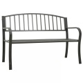 vidaXL Gartenbank Grau 120 cm Stahl