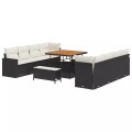 VidaXL - Garten-sofa poly-rattan, One Size, Schwarz