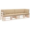 vidaXL, vidaXL 2-Sitzer-Palettensofa mit Kissen Imprägniertes Kiefernholz