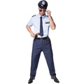 Herrenkostüm Police Officer Herren Blau S