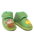 Lauflernschuhe Biobaumwolle - Affe Unisex Grün 22