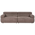 Beliani - 3 Sitzer Sofa aus Stoff Modern HOVDEN, One Size, Braun Bunt
