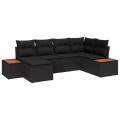 VidaXL - Garten-sofa poly-rattan, One Size, Schwarz