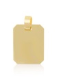 MUAU Schmuck, Anhänger Gravurplatte Gelbgold 750, 24x15mm Damen Gelbgold ONE SIZE