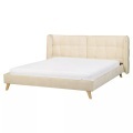 Beliani - Bett mit Lattenrost aus Samtstoff Retro SENLIS, 160X200CM, Baumnuss