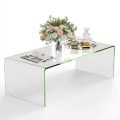 B2X - Couchtisch Glastisch U-förmiger Beistelltisch aus Gehärtetem Glas, One Size, Transparent