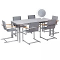 Gartentisch Set aus Sicherheitsglas Modern COSOLETO Gartentisch Set aus Sicherheitsglas Modern COSOLETO