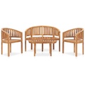 vidaXL 4-tlg. Garten-Lounge-Set Massivholz Teak