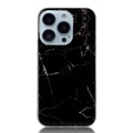iPhone 14 Pro - Silikon Gummi Case Black Marble
