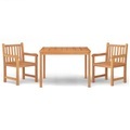 vidaXL 3-tlg. Garten-Essgruppe Massivholz Teak