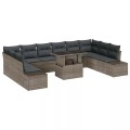 VidaXL - Garten-sofa poly-rattan, One Size, Grau