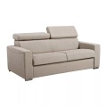 LINEA SOFA - Schlafsofa 3Sitzer Stoff VIZIR Liegefläche mit Lattenrost 1Matratzen, One Size, Beige