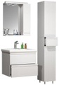 4-tlg. Waschplatz Waschtisch 60 cm Badmöbel Set Waschbecken grifflose Schublade Spiegelschrank Hochschrank Silora L 4-tlg. Waschplatz Waschtisch 60 cm Badmöbel Set Waschbecken grifflose Schublade Spiegelschrank Hochschrank Silora L