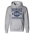 Kapuzenpullover Mit Footballschriftzug Erwachsene Unisex Grau XXL