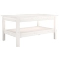 vidaXL Couchtisch Weiß 80x50x40 cm Massivholz Kiefer