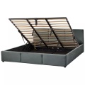 Beliani, Bett mit Bettkasten aus Samtstoff BOUSSE Bett mit Bettkasten aus Samtstoff BOUSSE