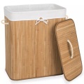 Tectake - Wäschekorb  aus Bambus mit Deckel, 63 CM, Beige
