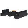 VidaXL - Garten-sofa poly-rattan, One Size, Schwarz
