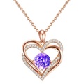 Rafaela Donata, Kette Mit Anhänger Sterling Silber Roségold Verziert Mit Kristallen Von Swarovski® Damen Goldrosa 42cm