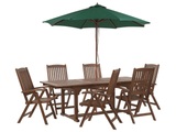 Beliani, Gartentisch Set aus Akazienholz Rustikal AMANTEA Gartentisch Set aus Akazienholz Rustikal AMANTEA