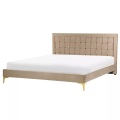 Bett mit Lattenrost aus Samtstoff Modern LIMOUX Bett mit Lattenrost aus Samtstoff Modern LIMOUX