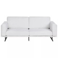 Beliani - 3 Sitzer Sofa aus Stoff Modern IDRE, One Size, Weiss Bunt