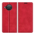 Nokia X20 - Seidige Stand Flip Case Hülle rot