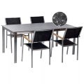 Gartentisch Set aus Sicherheitsglas Modern COSOLETOGROSSETO Gartentisch Set aus Sicherheitsglas Modern COSOLETOGROSSETO