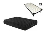 DREAMEA PLAY, Taschenfederkernmatratze Lattenrost Set BLACK DREAM 10 Taschenfederkernmatratze Lattenrost Set BLACK DREAM 10