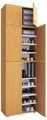 MID.YOU Schuhschrank , Lona Xxl , Weiss, Buchefarben , Kunststoff , 7 Fächer , 1 Schubladen , 70x240x39 cm , melaminharzbeschichtet,Nachbildung , 000657007660