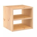 Bücherwürfel aus Kiefer Massivholz - 1/2 DINAMIC