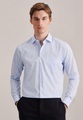 Business Hemd Shaped Fit Extra Langer Arm Druck Unisex Hellblau 43