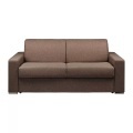 LINEA SOFA - Schlafsofa 3Sitzer Stoff CALITO Liegefläche 1 Matratzen, One Size, Braun