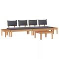 VidaXL - Garten-sofa massivholz teak, One Size, Braun