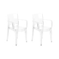Set mit 2 Stühlen aus Polycarbonat Modern KENWOOD Set mit 2 Stühlen aus Polycarbonat Modern KENWOOD