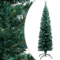 vidaXL Schlanker Künstlicher Weihnachtsbaum mit Ständer Grün 150cm PVC