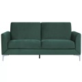 Beliani 3-Sitzer Sofa Samtstoff grün FENES