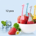 Anya, ANYA Party Plastikbesteck Dessert Gabel Set 12 Stück Giraffe Weiss