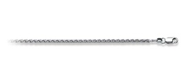 Collier Zopf Weissgold 750, 2.5mm, 50cm Unisex Silber 50 CM