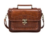 Umhängetasche Vintage Leder Umhängetasche Small Crossbody Bag Handtasche Small Messenger Bag Damen Braun ONE SIZE