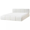 Beliani - Bett mit Lattenrost aus Stoff Minimalistisch ORVILLE, 160X200CM, Schneeweiss