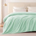 Alopini - Kuscheldecke Superweiche und warme Fleecedecke für Sofa, Couch Bett mit Waffelmuster, kuschelige & gemütliche Decke, One Size, Blau