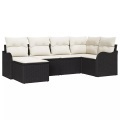 VidaXL - Sofa für draußen poly-rattan, One Size, Schwarz