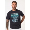 JP1880, JP1880 - T-Shirt, Halbarm, Grill-Print, Rundhals, für Herren, Blau, Größe XXL