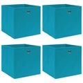 vidaXL Aufbewahrungsboxen 4 Stk. Babyblau 32×32×32 cm Stoff